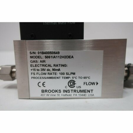 Brooks MASS CONTROLLER 100SLPM 15-28V-DC OTHER FLOW METER 5861IA112H2DEA